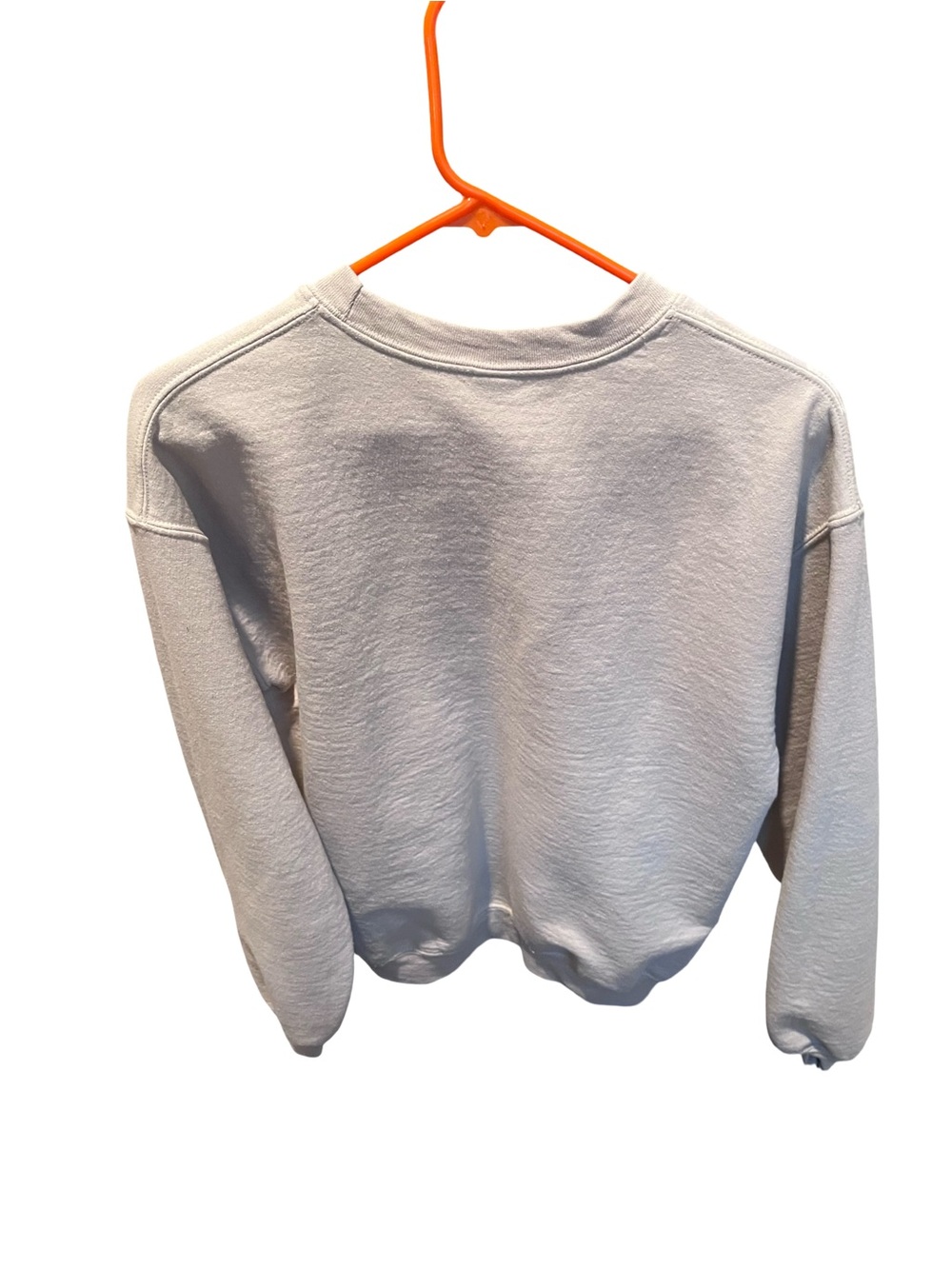 Gildan Beige Crewneck Sweatshirt with 'Let’s Go Ghouls' Skeleton Graphic - Picture 3 of 6